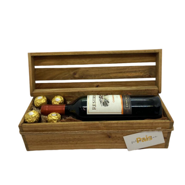 Baú com Vinho para o Papai